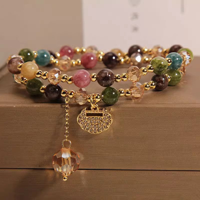 Female Light Luxury Minority High-grade Longevity Lock Gift Bracelet