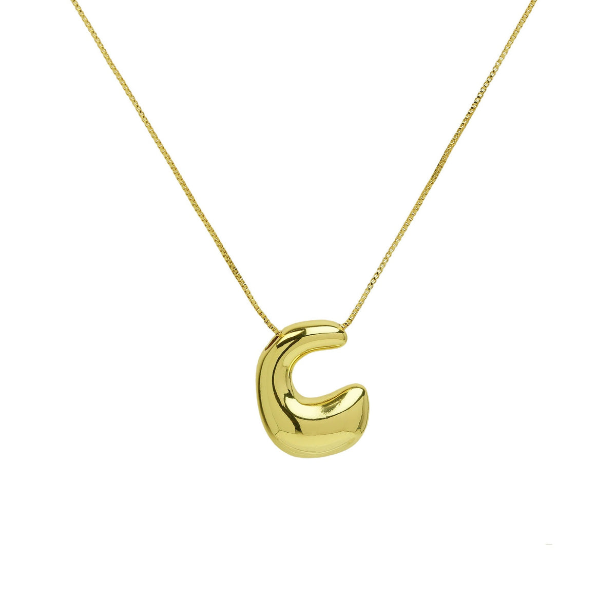 Gold Letter Bubble English Stainless Steel Necklaces
