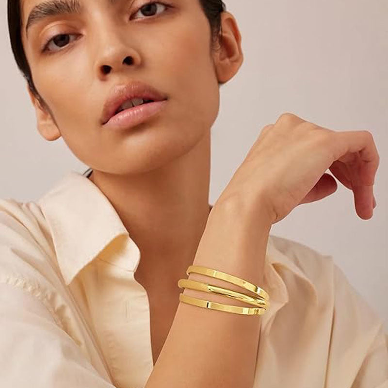 Exaggerated Geometry Open Wide Female Simple Personality Bracelets