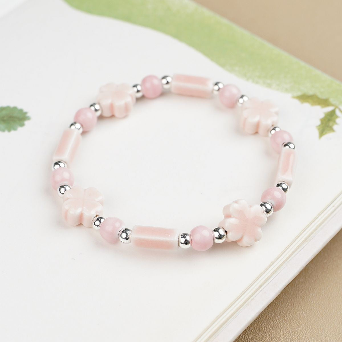 Ceramic Painted Pottery Beads Female Literary Bracelet