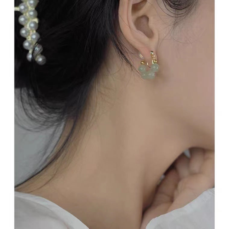 Four Ear Clips Without Pierced Female Clip Trendy Sier Needle Earrings