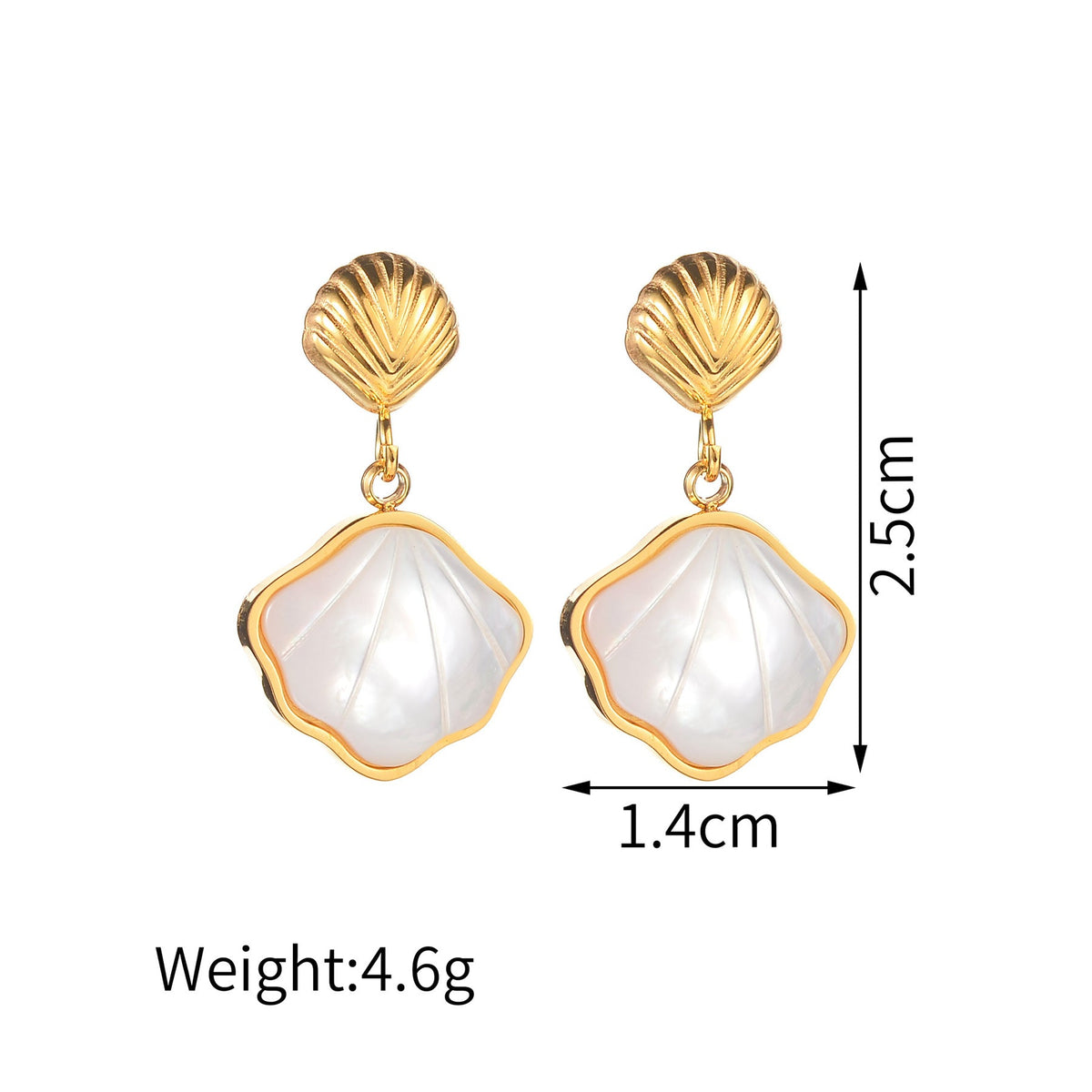Women's Fashion Trend Stainless Steel Starfish Pearl Opening Exaggerated Design Rings