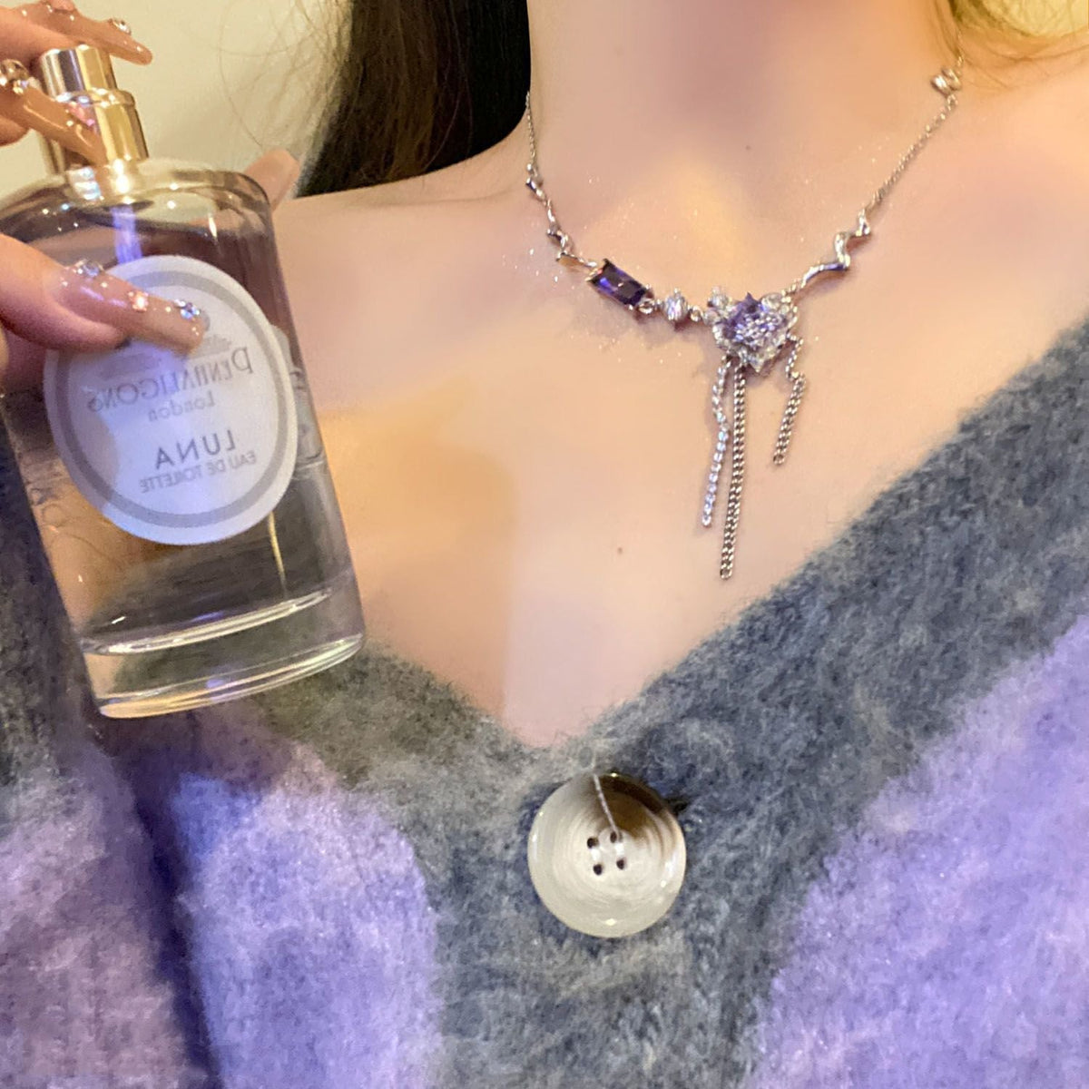 Women's Super Fairy Sweet Cool Water Drop For Light Luxury Minority Necklace