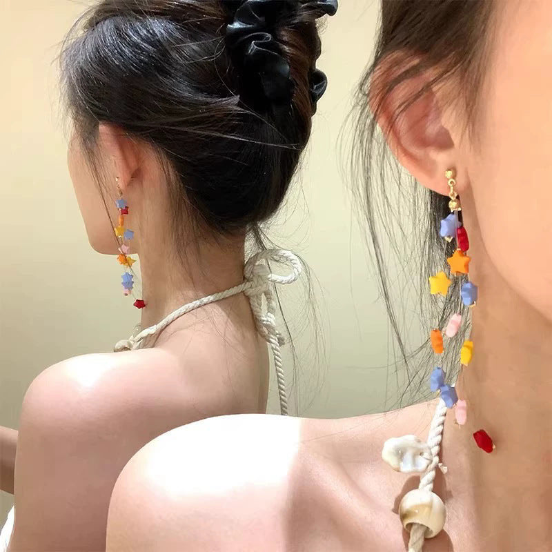 Flower Female Seaside Vacation Dopamine Fashion Temperament Earrings
