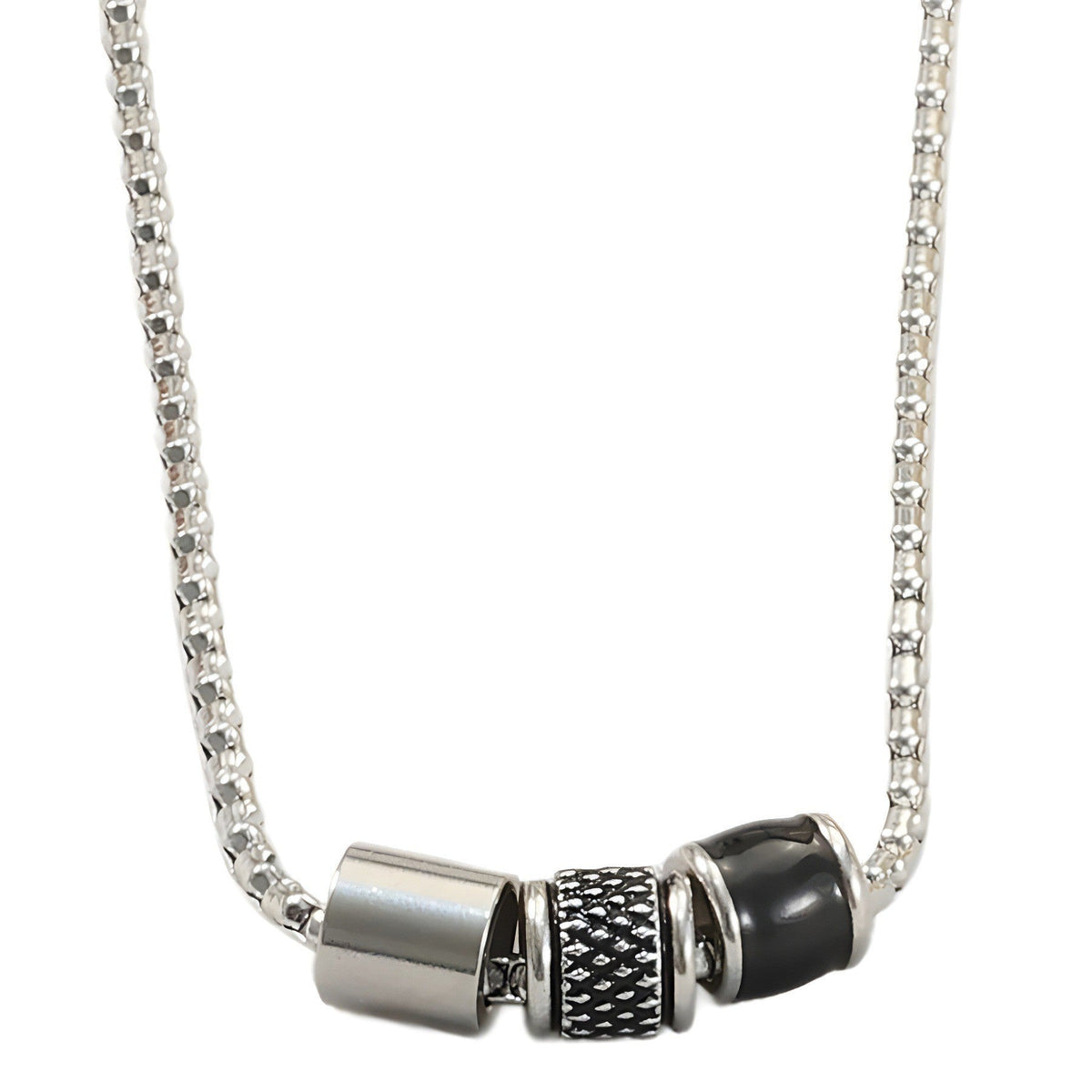 Men's Titanium Steel No Fading Trendy High-grade Beads Small Waist Necklaces
