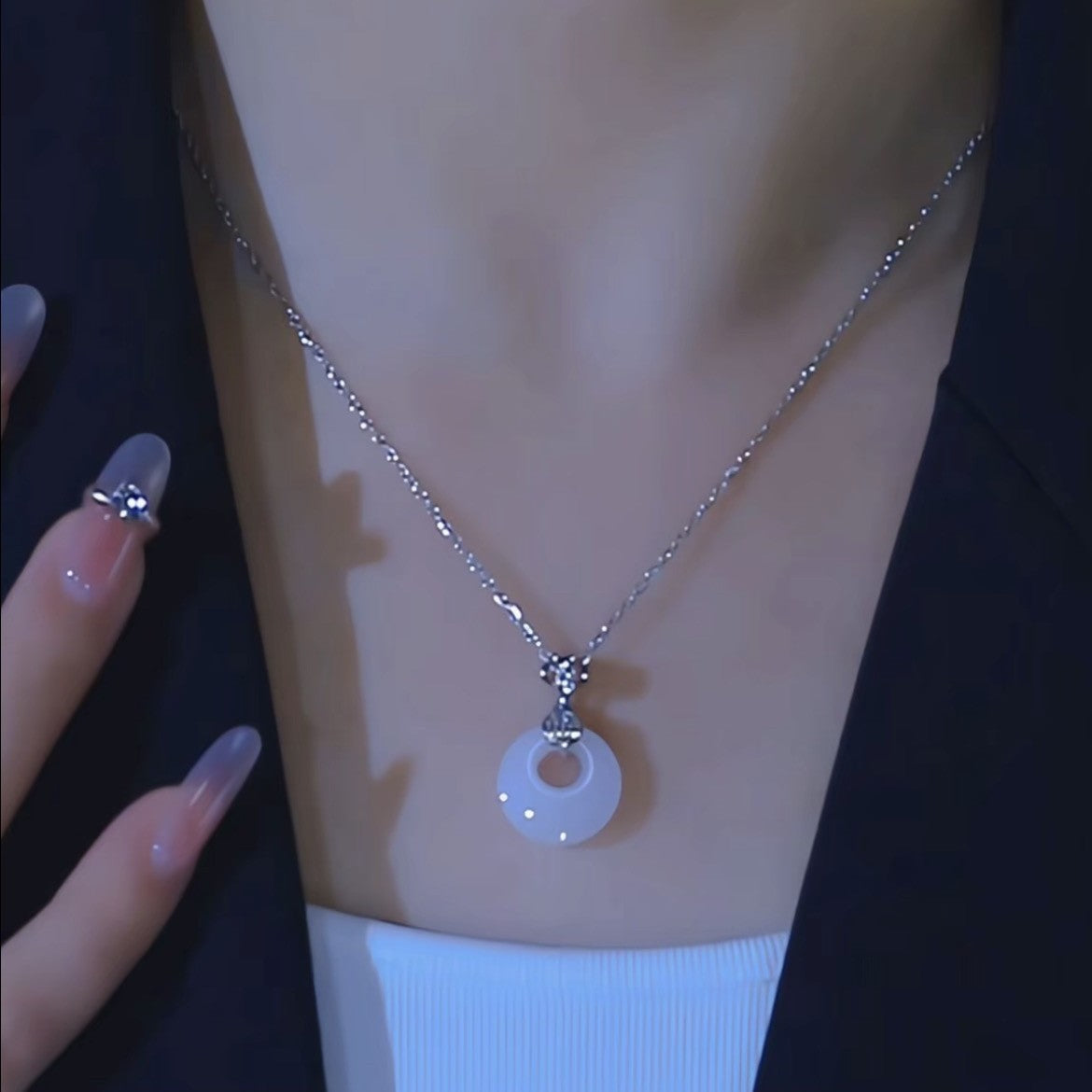Peace Buckle Jade Female Summer Light Luxury Minority For Pendants