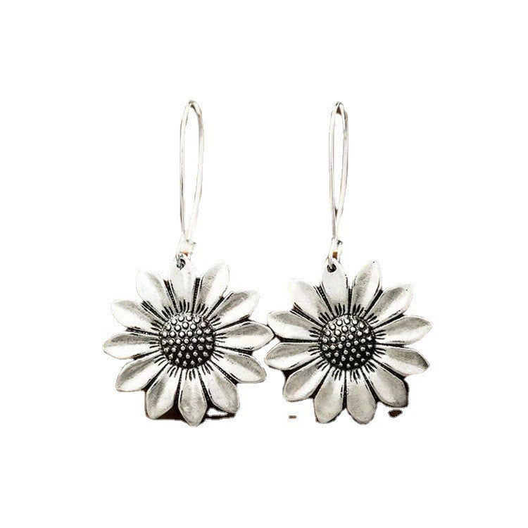 Women's Bohemian Style Vintage Geometric Ear Water Drop Metal Alloy Stud Earrings