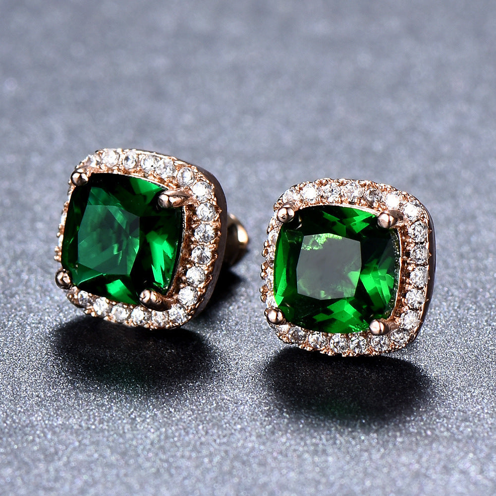 Korean Style Fashion Ear Clips Diamond Full Rhinestone Zircon Earrings
