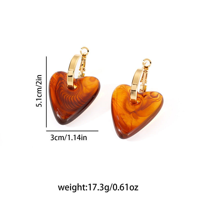 Stainless Steel Love Fashion Sweet Resin Simple Rings