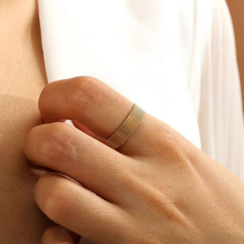 Dimmer Different Angles Brightness Titanium Steel Gold Rings