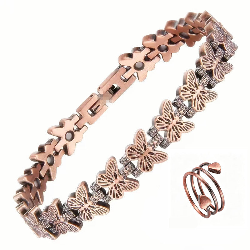 Women's Magnet Affordable Luxury Fashion Clover Alloy Diamond Single Bracelet