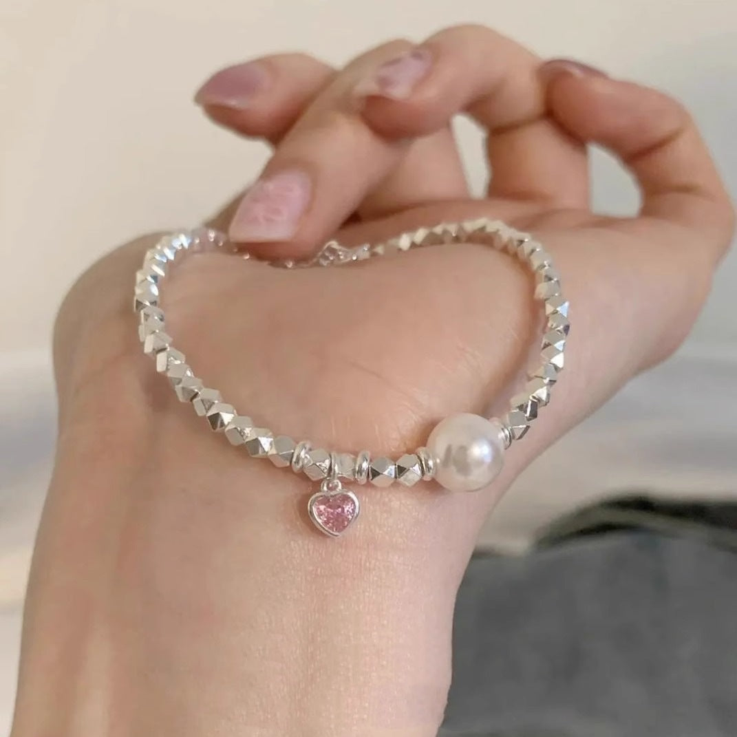 Small Pieces Of Sier Pearl Female Korean Style Niche Simple Bracelets