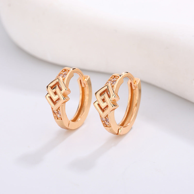 Women's High-grade Night Market Style Graceful Ear Clips Rings