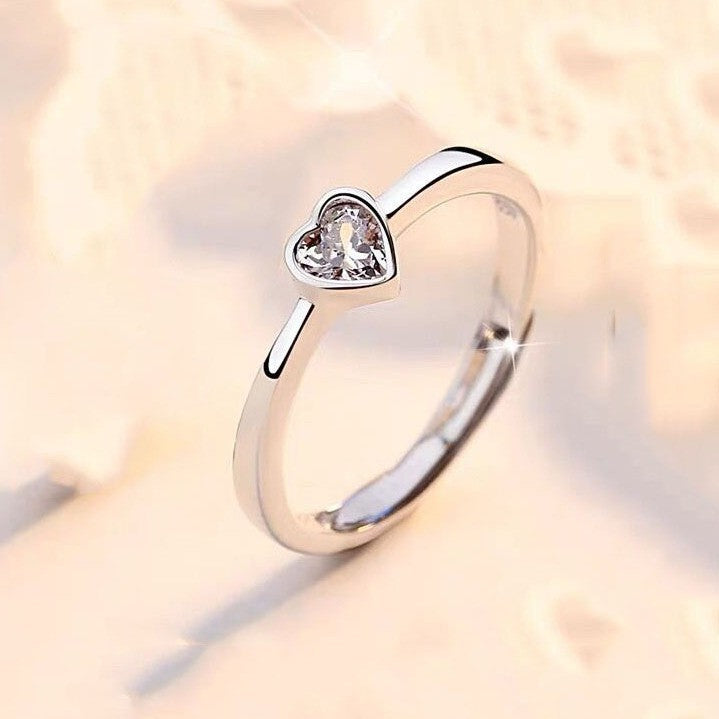 Women's & Men's Retro Sier Trendy Steel Black Peach Playing Card Personality Ring