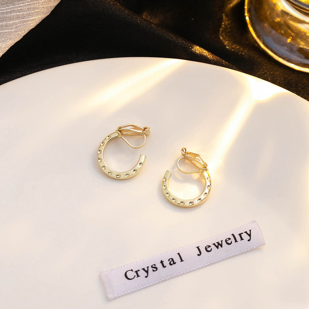 Simple Style Geometric Round Minimalist Irregular Circle Clips Rings