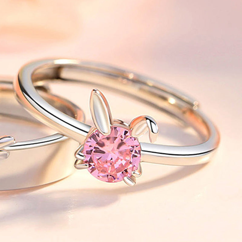 High-grade Couple Carrot Bunny Boutique Valentine's Day Rings