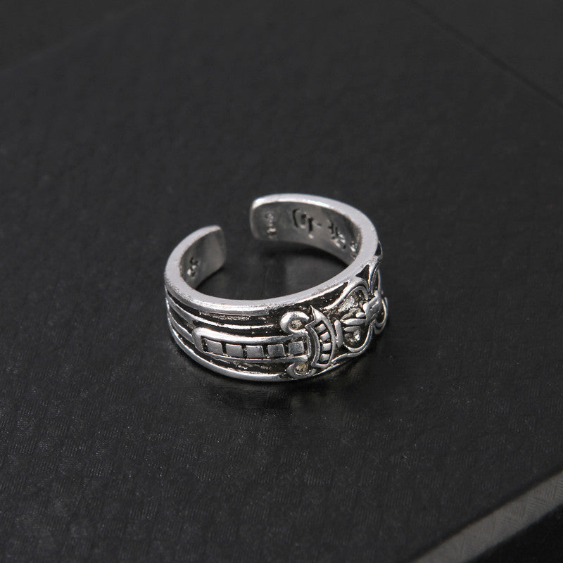 Women's & Men's Sword Retro Sier Korean Punk Open Ring