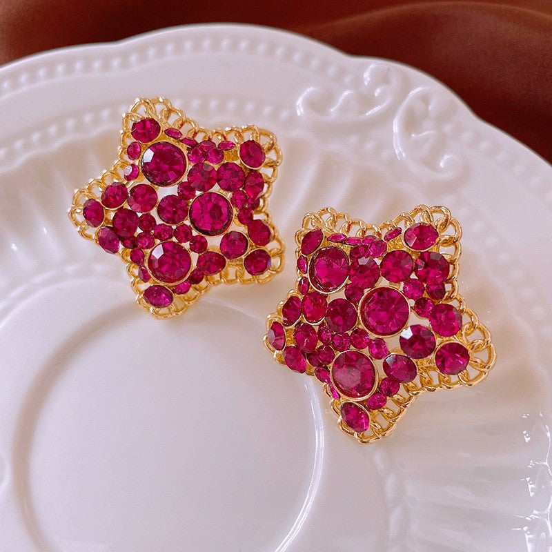 Sier Pearl Flower Temperamental Niche High-grade Earrings