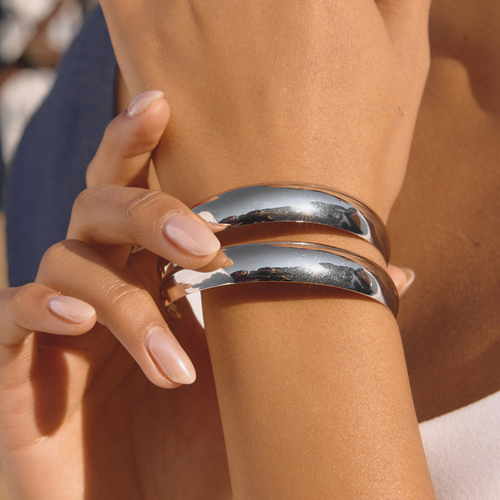 Ding Titanium Steel Niche High-grade Female Jewelry Set