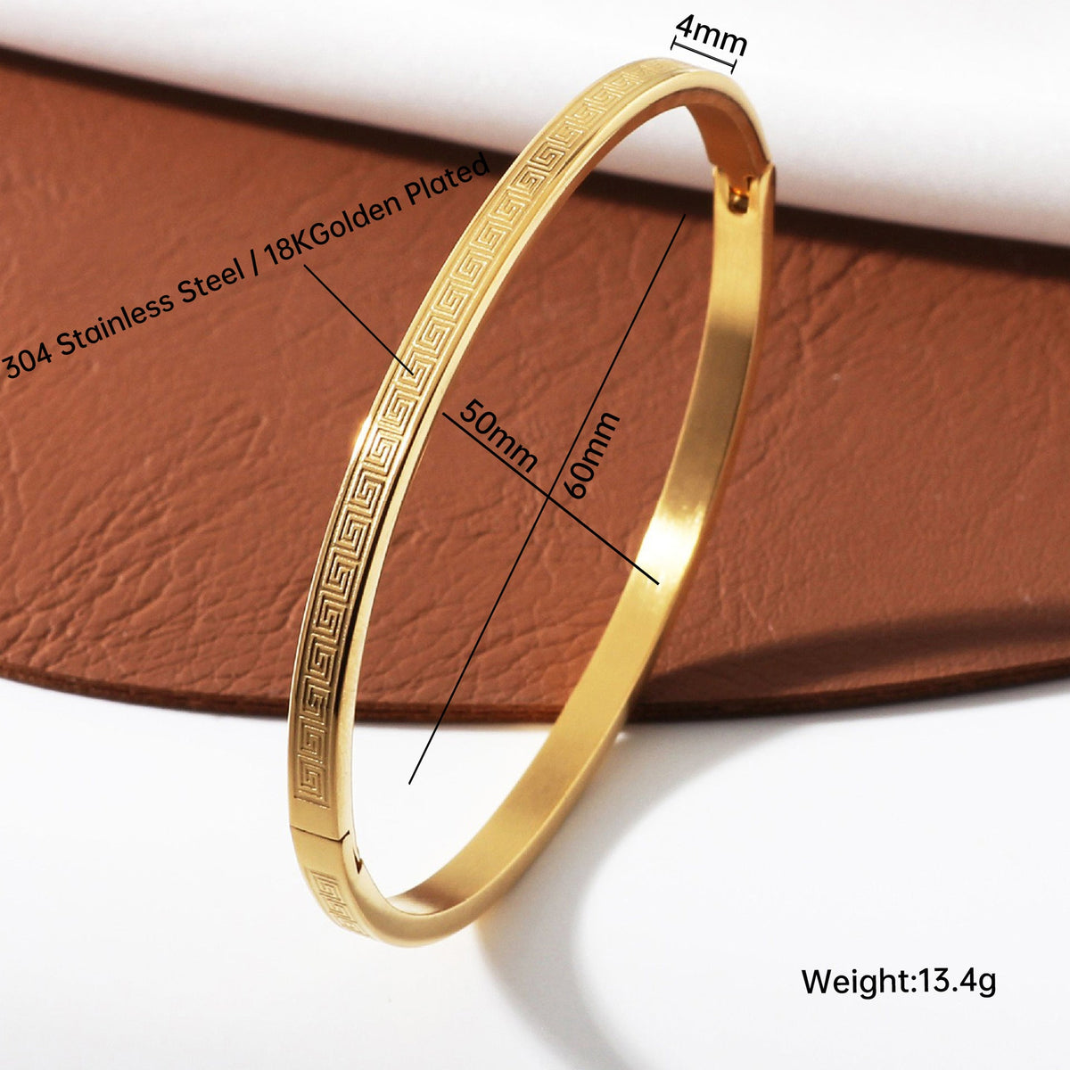 Creative Simple Corrosion Great Wall Clip Bracelet