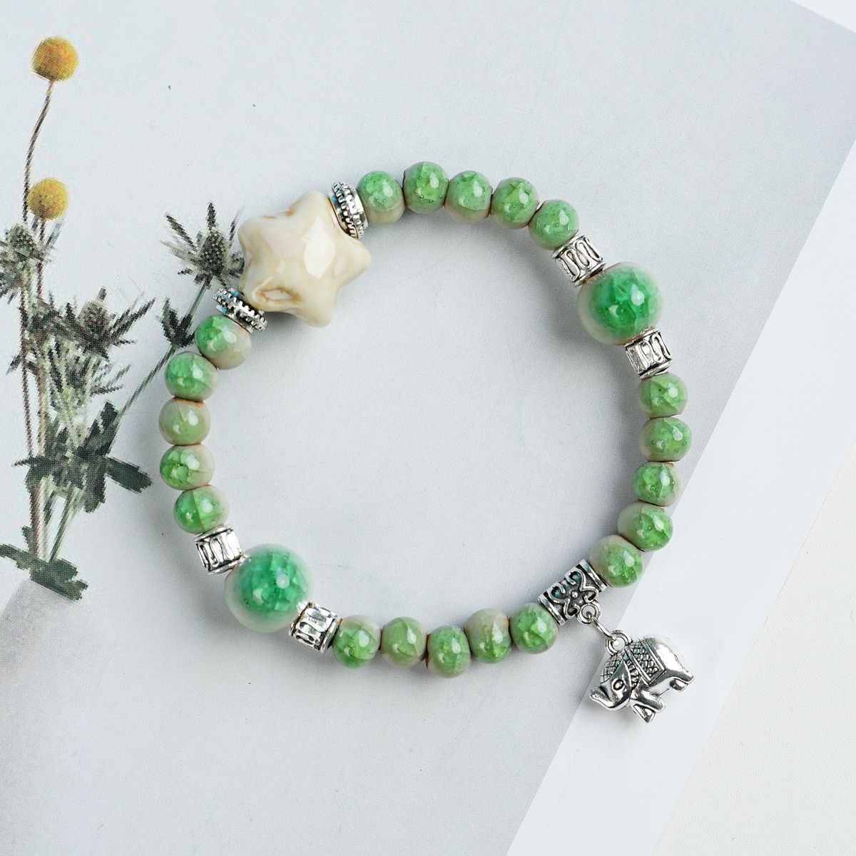 Female Blue Color Artistic Ancient Style Bracelet