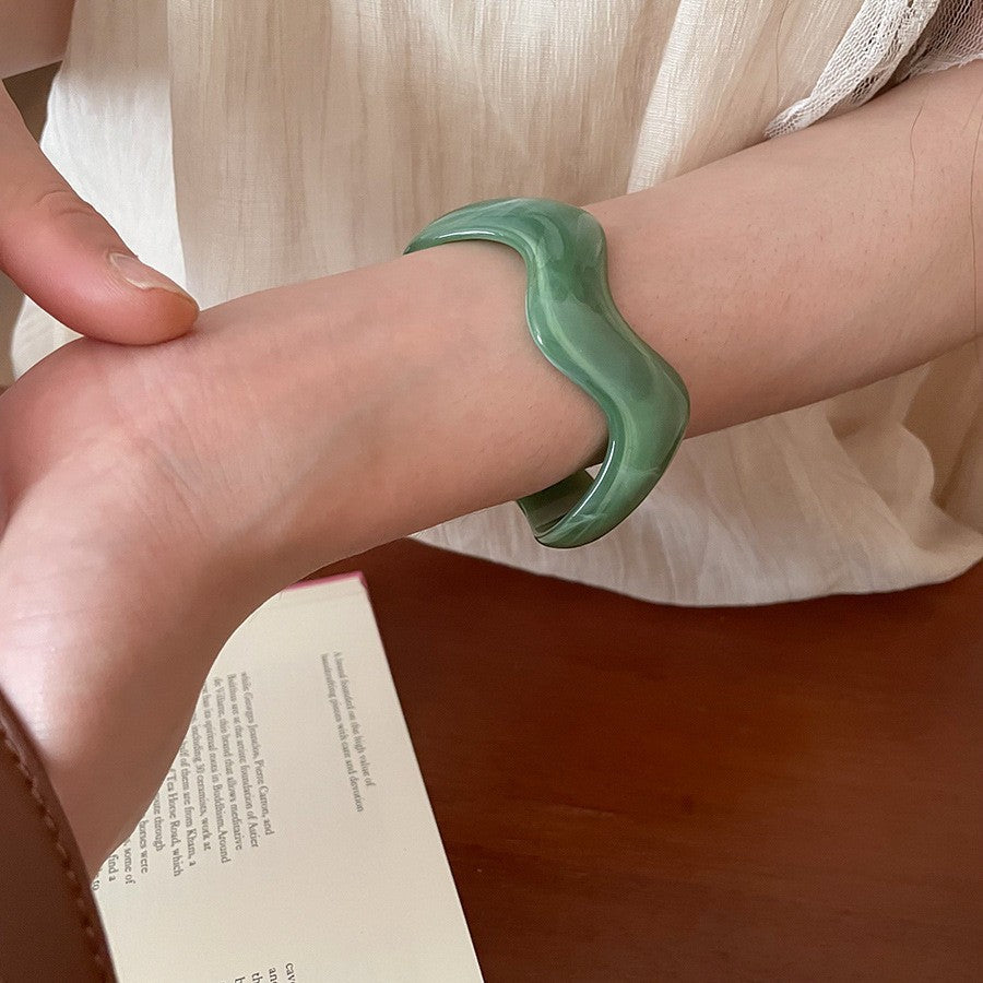 Acrylic Irregular Retro Unique Design Niche Simple Bracelet