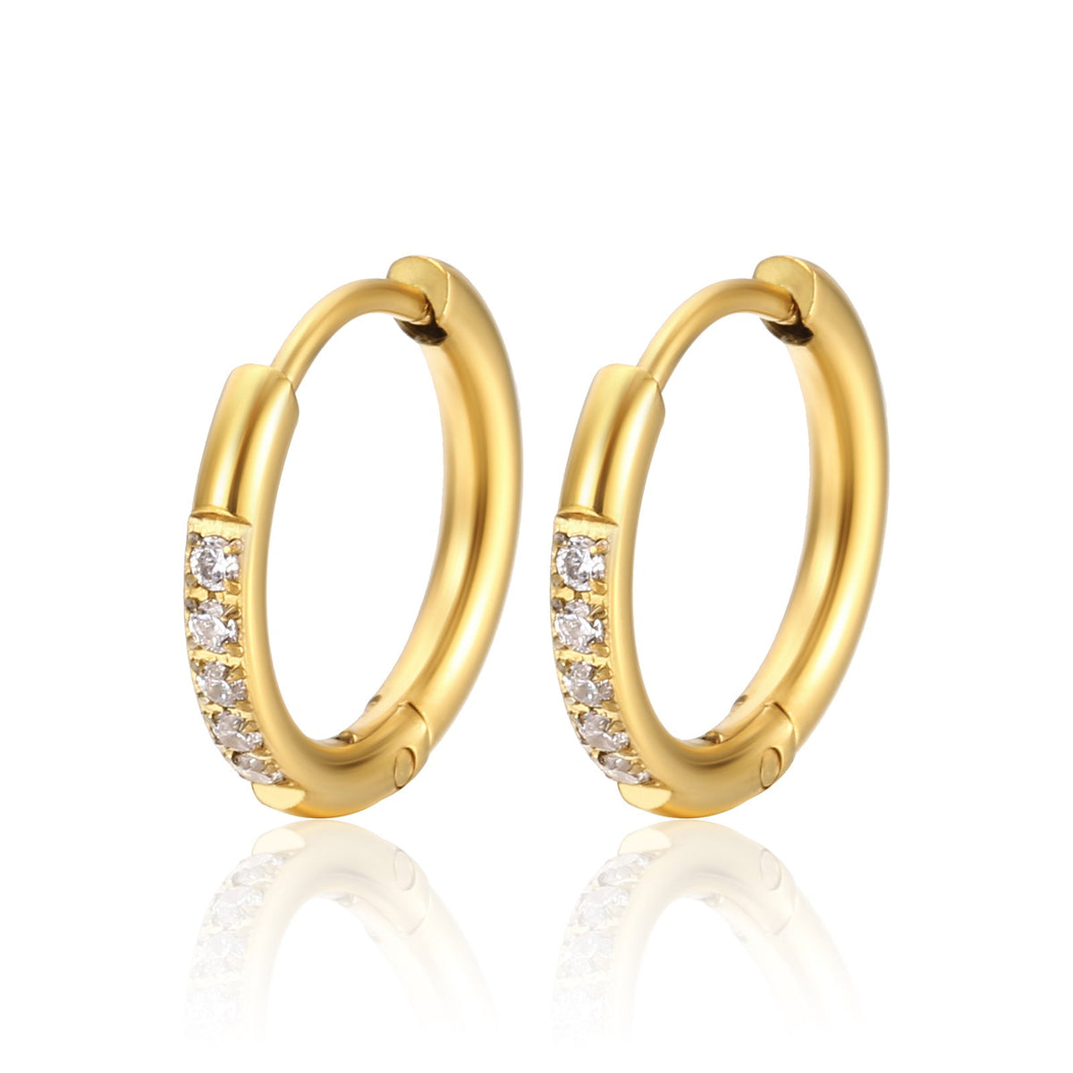 Coil Stainless Steel Titanium Ear Clip Earrings