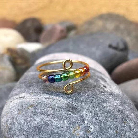 Women's & Men's Sier Golden Toad Vajra Pomegranate Vintage Six Word Mantra Personality Ring