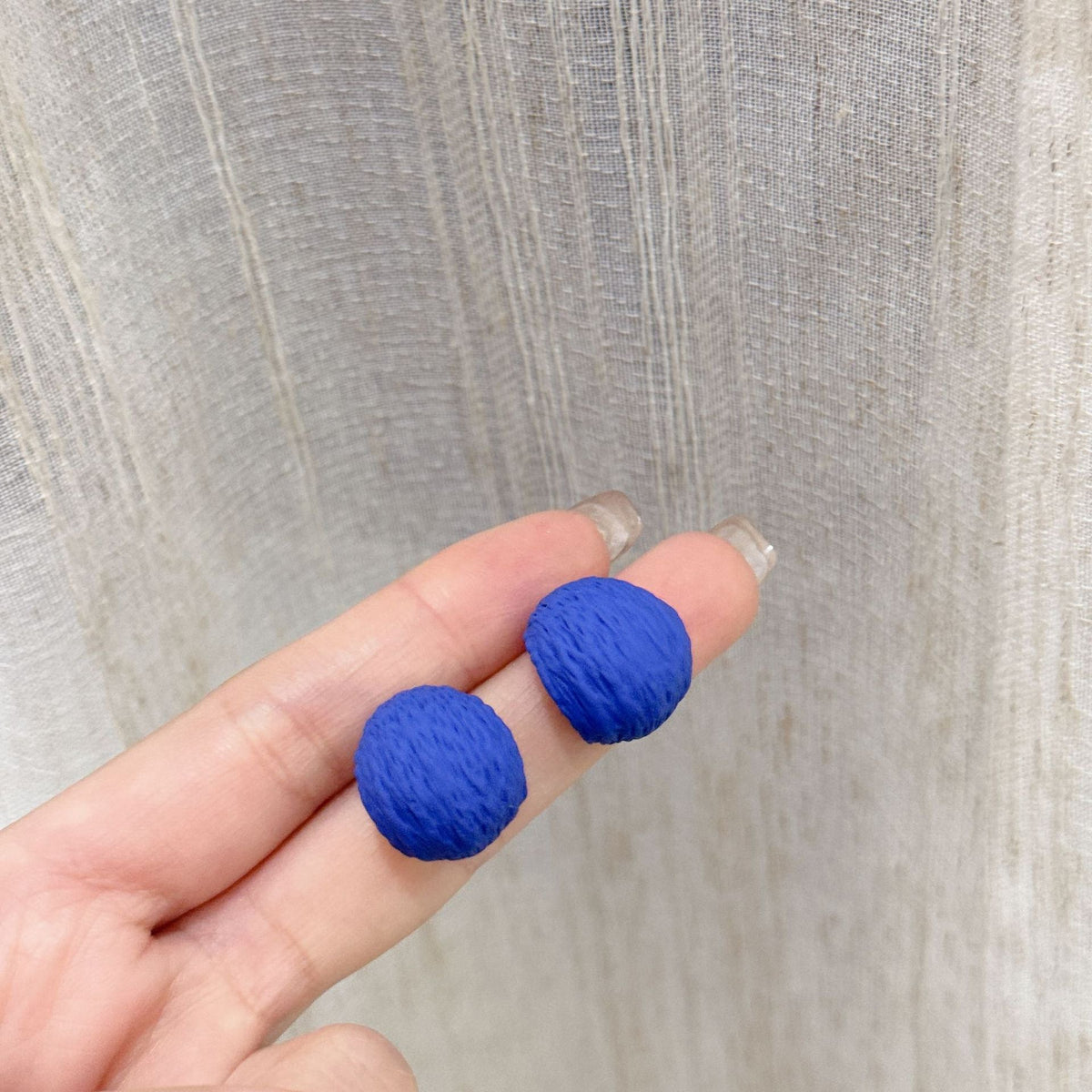 Women's Style Pleated Brushed Texture Ear Niche Semicircle Shaped Sier Needle Earrings