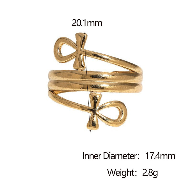 Steel Open Fashion Korean Style Bow Ring