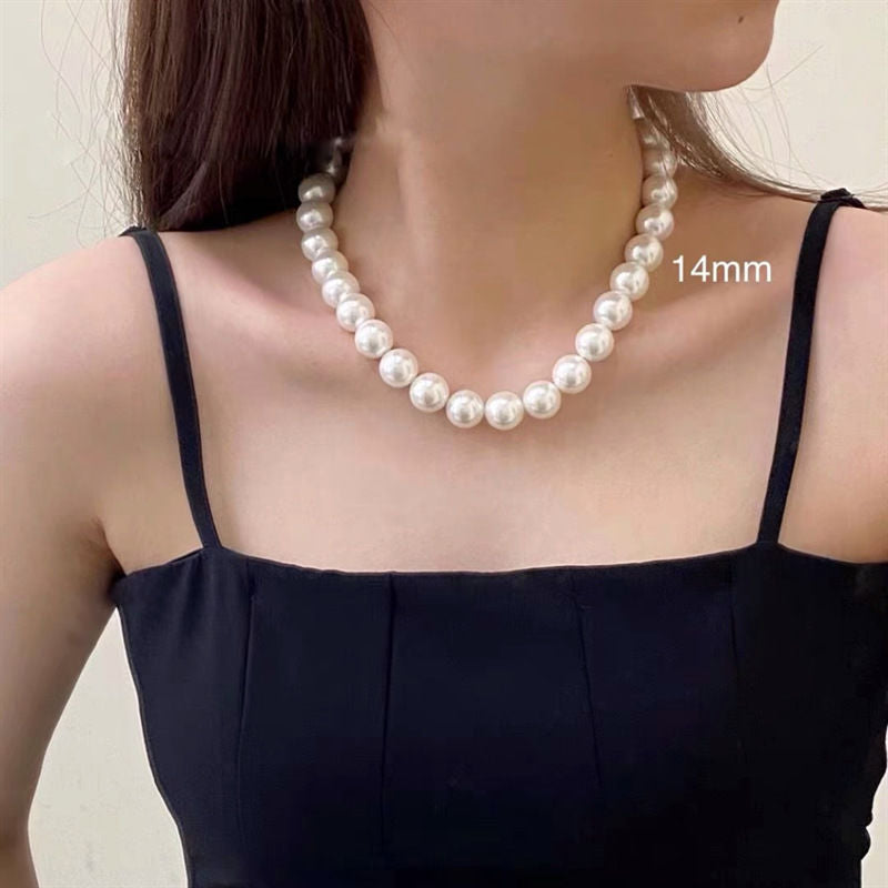 Women's Pearl Handmade Beaded Temperament Wild Retro Neck Necklace