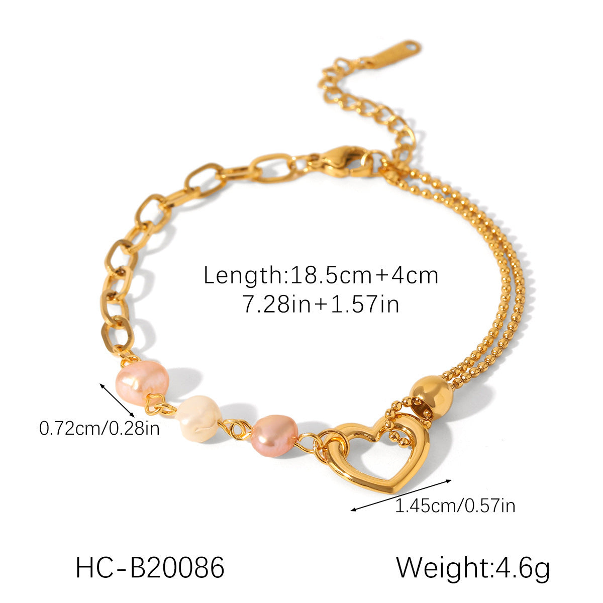 Hot Natural Freshwater Pearl Female Feel Figaro Bracelet