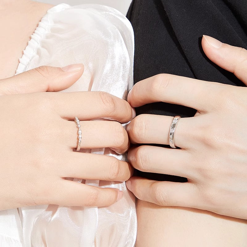 Sugar Bowknot Couple Design Love Token Chinese Valentine's Day Gift Ring