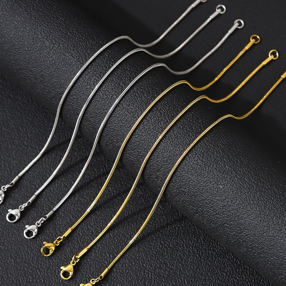 Women's & Men's Snake For Minimalist Hip Hop Unique No Color Fading Bone Bracelets