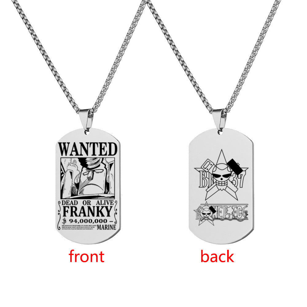 Wanted Order Dog Tag Lettering Sea King Necklaces