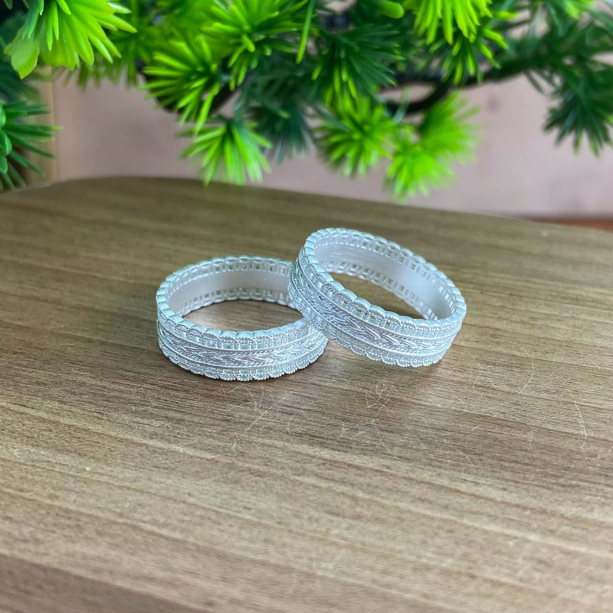 Pure Sier Girly Round Female Coin Couple Ring
