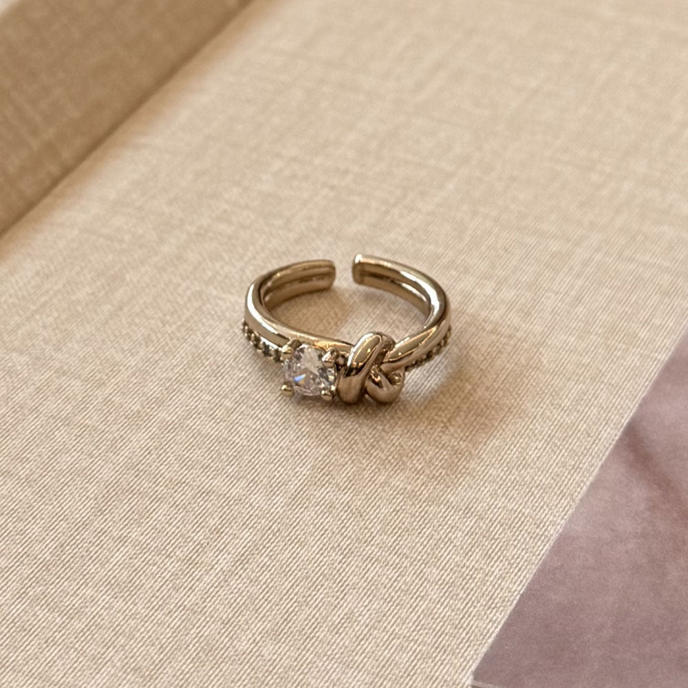 Special Interest Light Luxury Hollow Zircon Index Finger Female French Rings