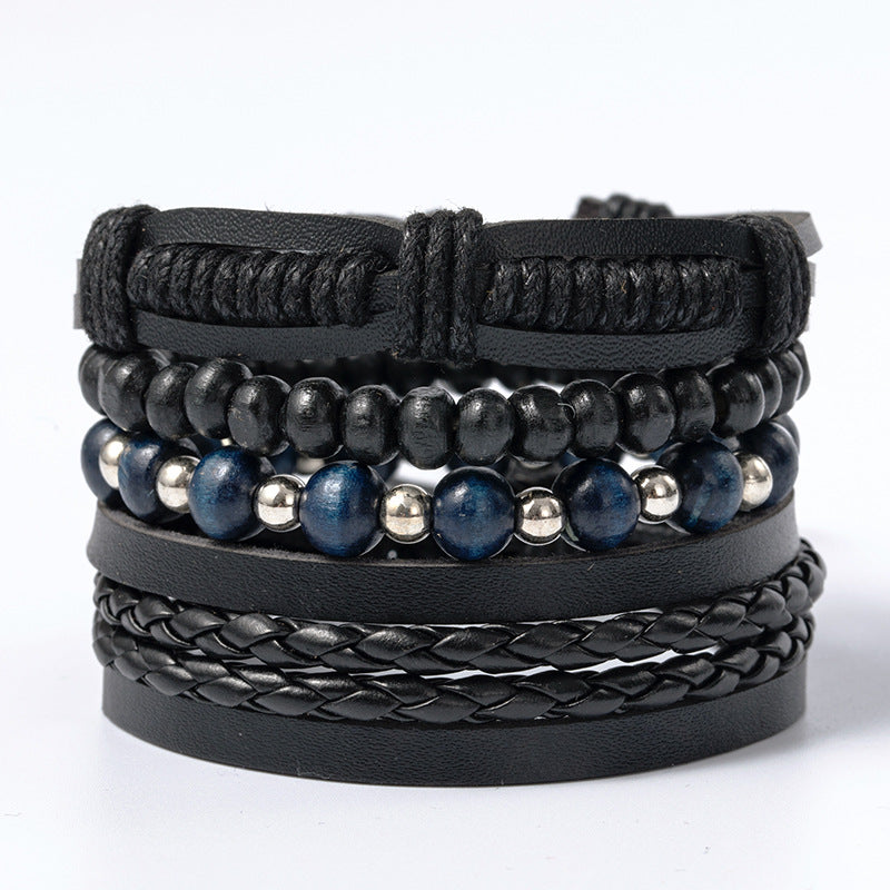 Retro Alloy Leather Fashionable Ethnic Style Wax Bracelets