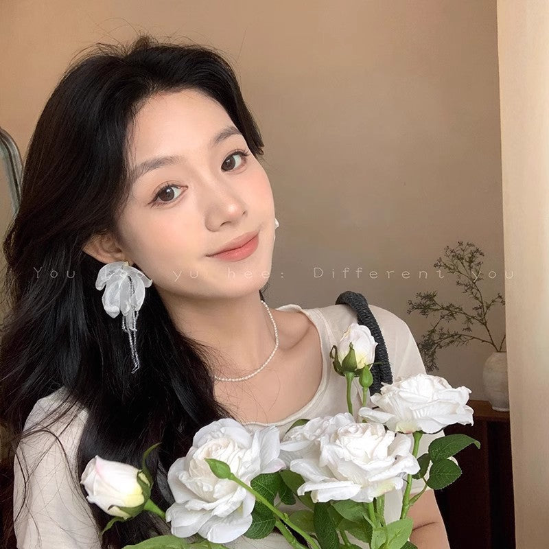 Flower Female Seaside Vacation Dopamine Fashion Temperament Earrings