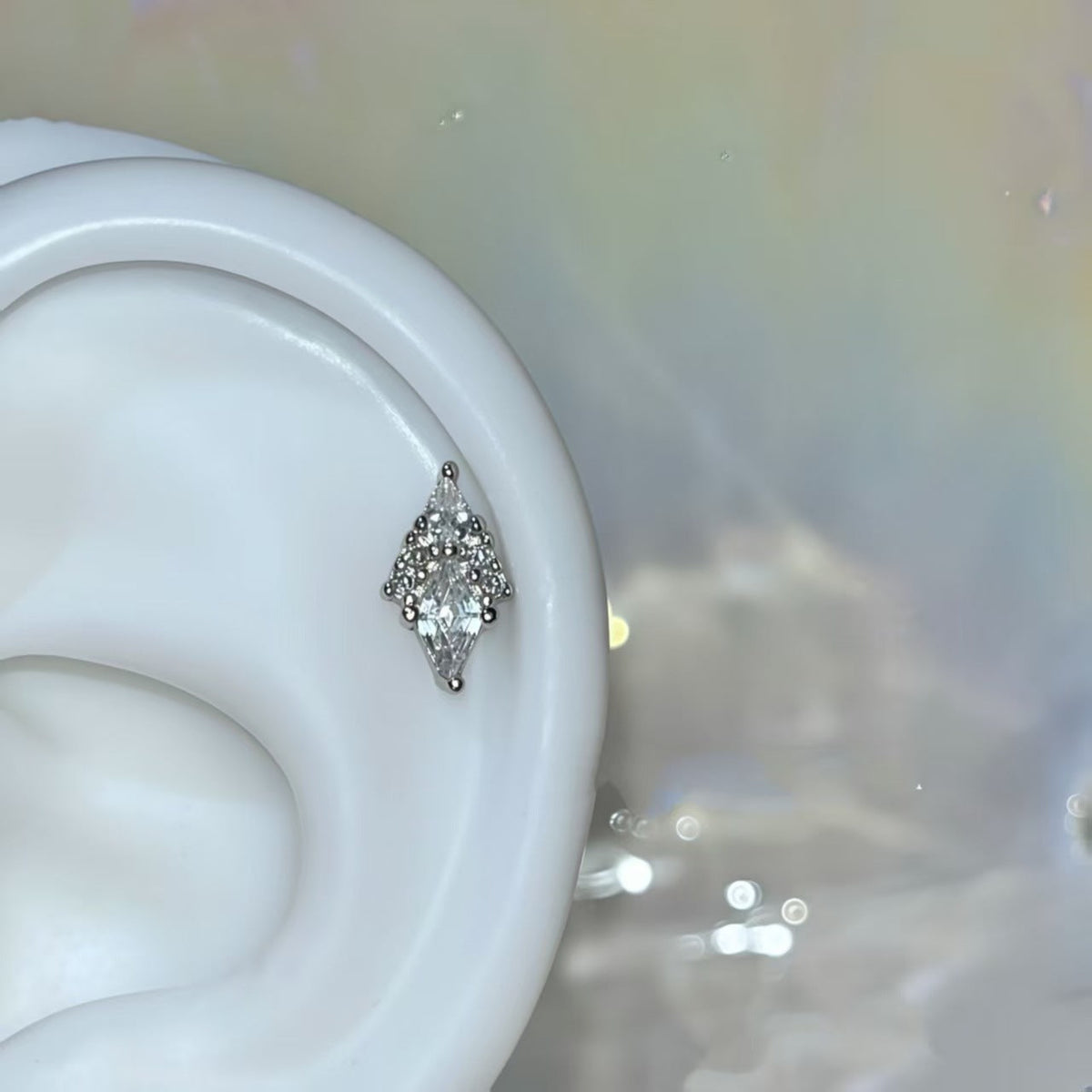Super Flash Titanium Steel Ear Bone Female Simple Niche Design Earrings