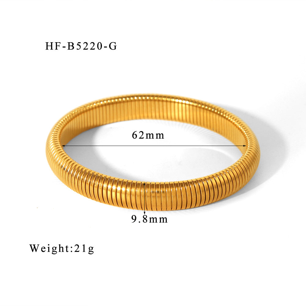 Women's Style Wide-brimmed Goose Throat Elastic Advanced Personalized Snake Bracelets