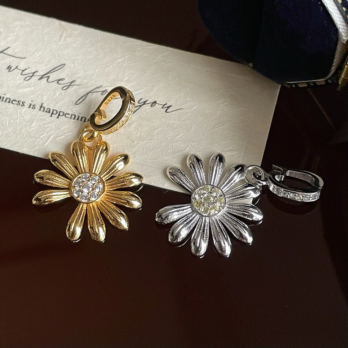 Sterling Sier Daisy Design Elegant Simple Fashionable High Necklaces