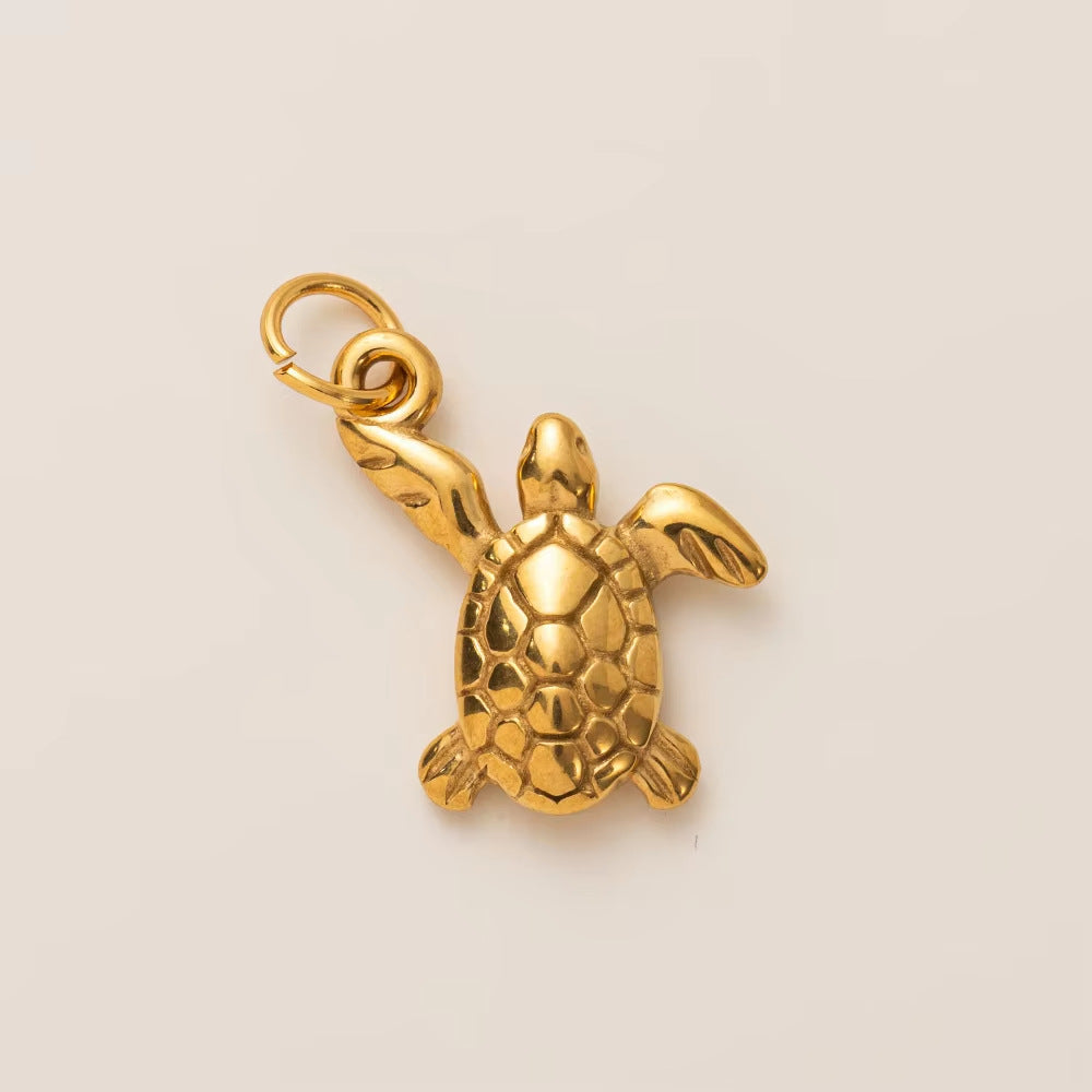 Stainless Steel Ocean Series Parts Furnace Vacuum Plating Gold Pendants
