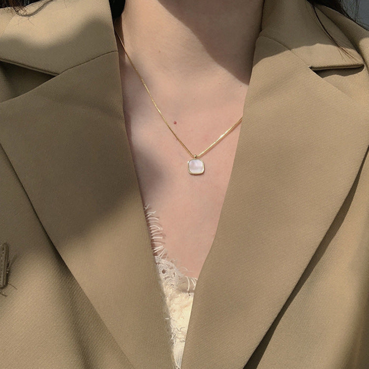 Shell Fashionable Simple Temperamental Minority Design White Stylish Necklace