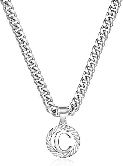 Men's Style White Gold Color Cuban Link Chain Necklaces