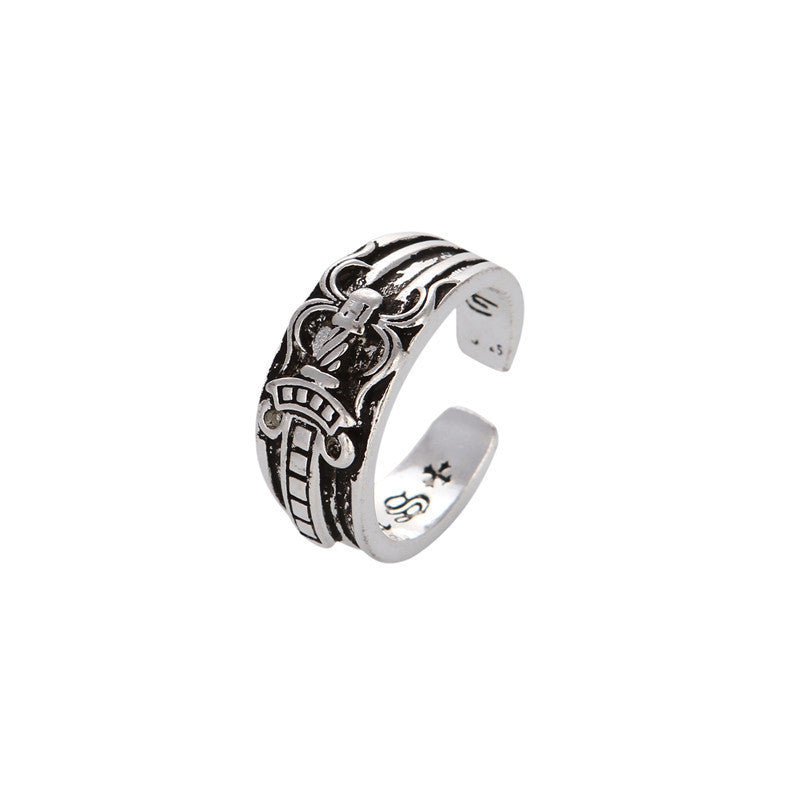 Women's & Men's Sword Retro Sier Korean Punk Open Ring