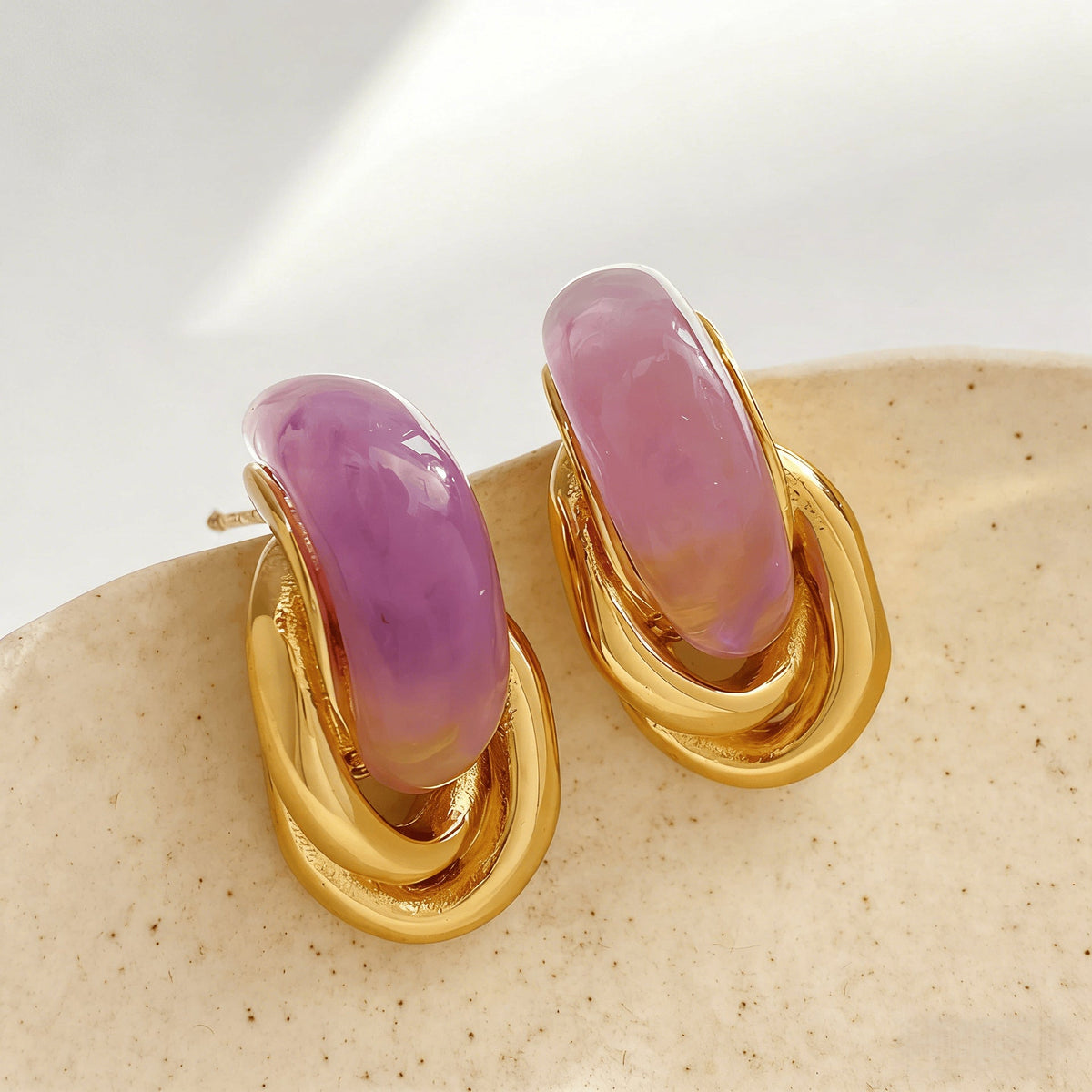 Women's Style Retro Metal Twist Niche Design Gentle Graceful High-grade Earrings