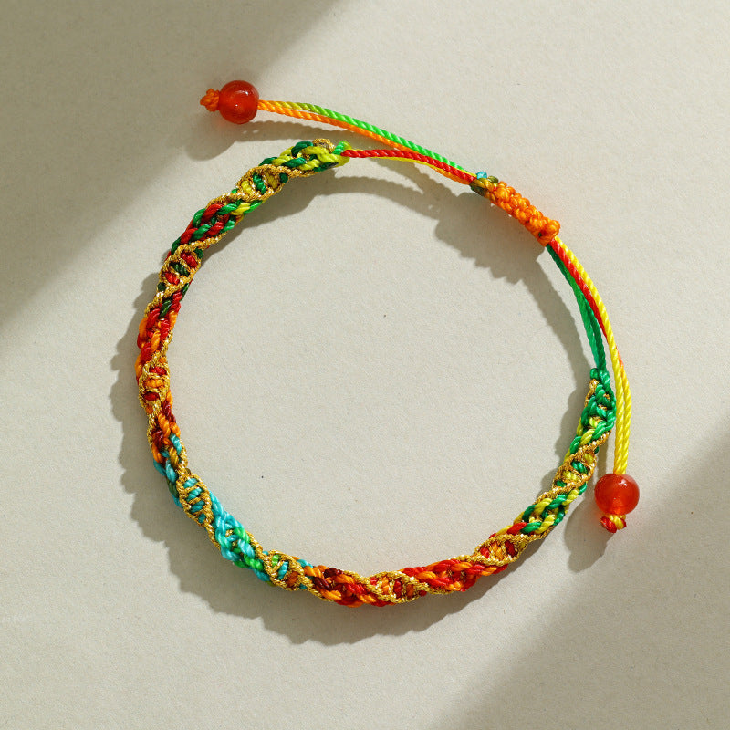 Dragon Boat Festival Colorful Rope Carrying Strap Handmade Braided Adult Bracelet