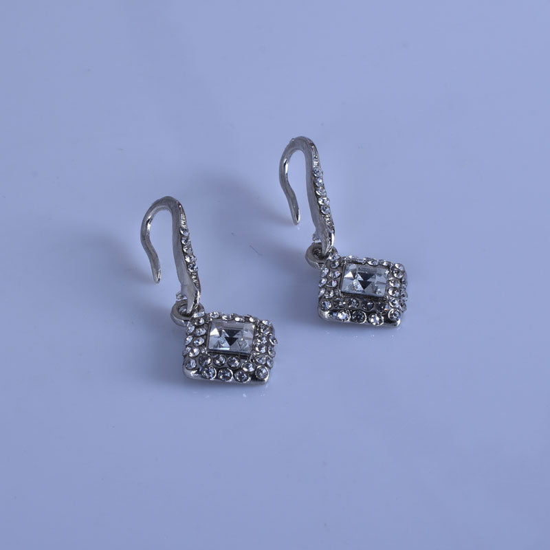 Slouchy Women's Elegant Square Zircon For Earrings
