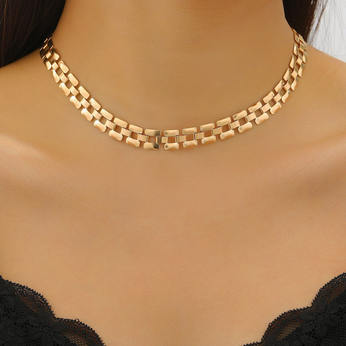 Women's Fashion Y-shaped Watch Clavicle Chain Stacked Strap Length Sweater Rings